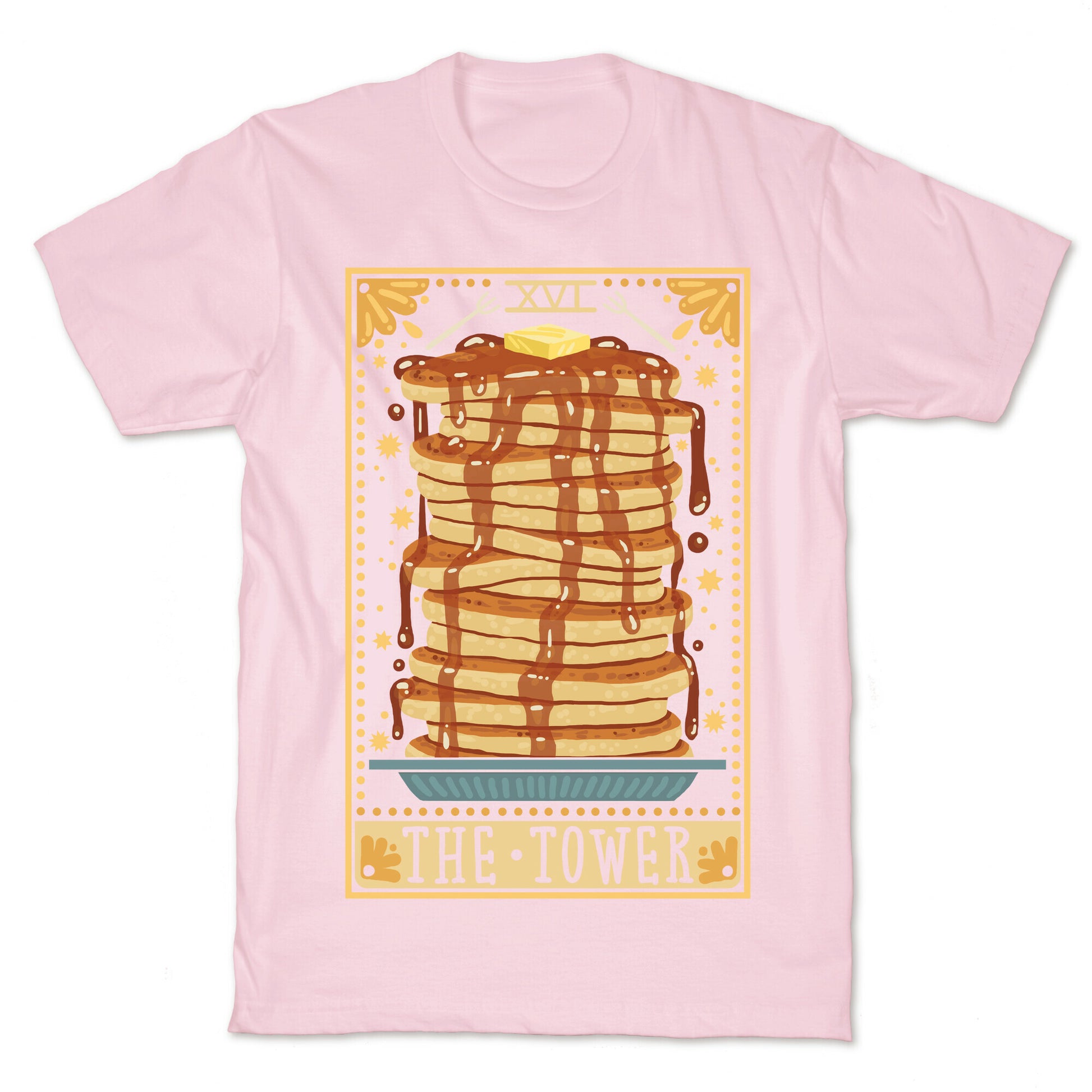 Tarot Card: The Tower (Of Pancakes) T-Shirt