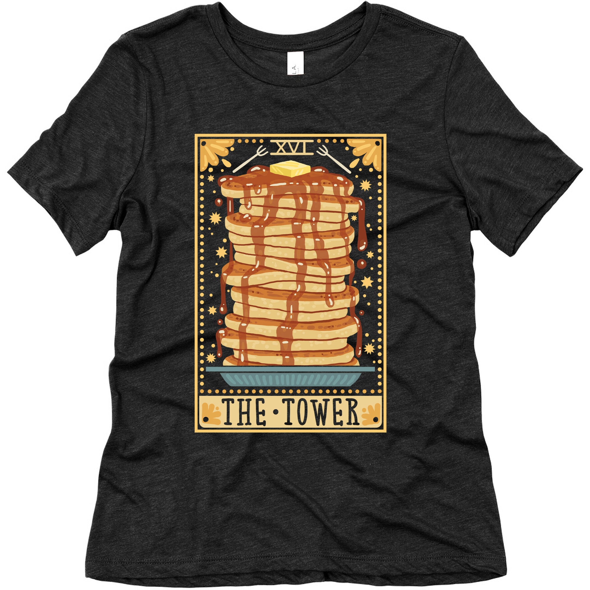 Tarot Card: The Tower (Of Pancakes) Women's Triblend Tee