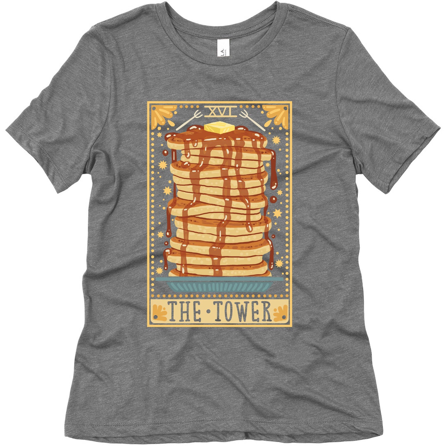 Tarot Card: The Tower (Of Pancakes) Women's Triblend Tee