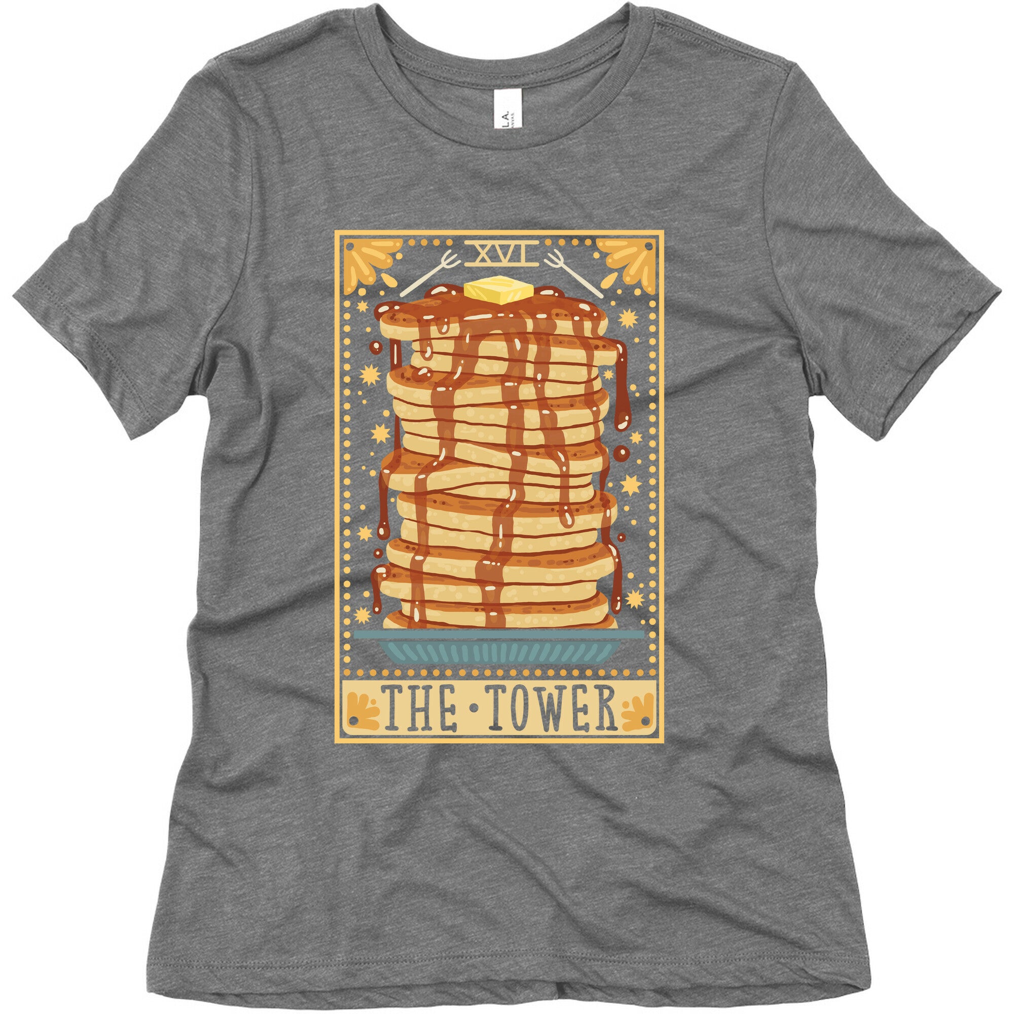 Tarot Card: The Tower (Of Pancakes) Women's Triblend Tee