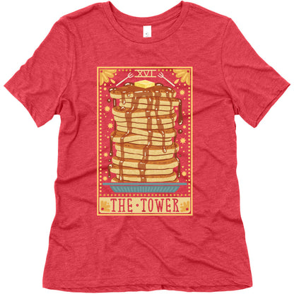 Tarot Card: The Tower (Of Pancakes) Women's Triblend Tee