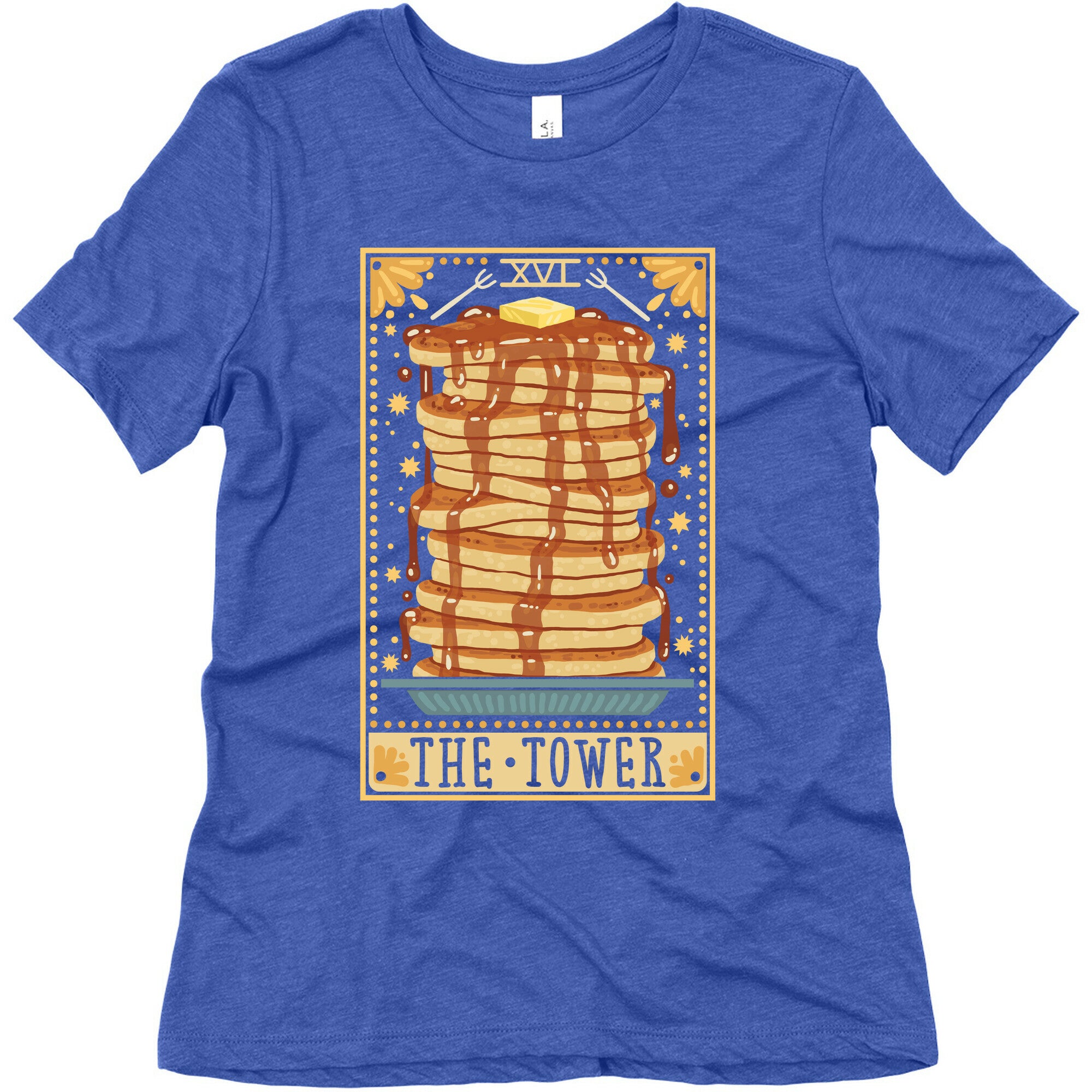 Tarot Card: The Tower (Of Pancakes) Women's Triblend Tee