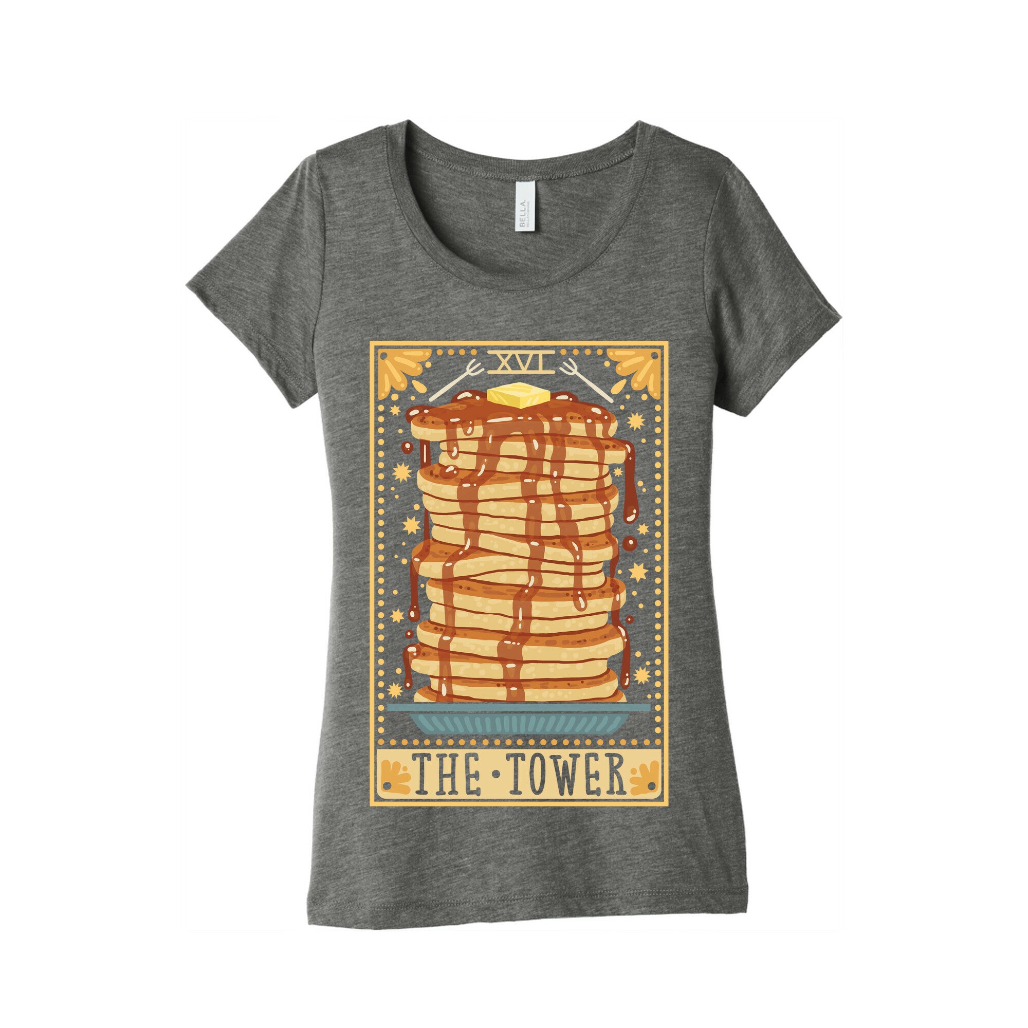 Tarot Card: The Tower (Of Pancakes) Women's Triblend Tee