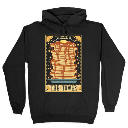 Tarot Card: The Tower (Of Pancakes) Hoodie