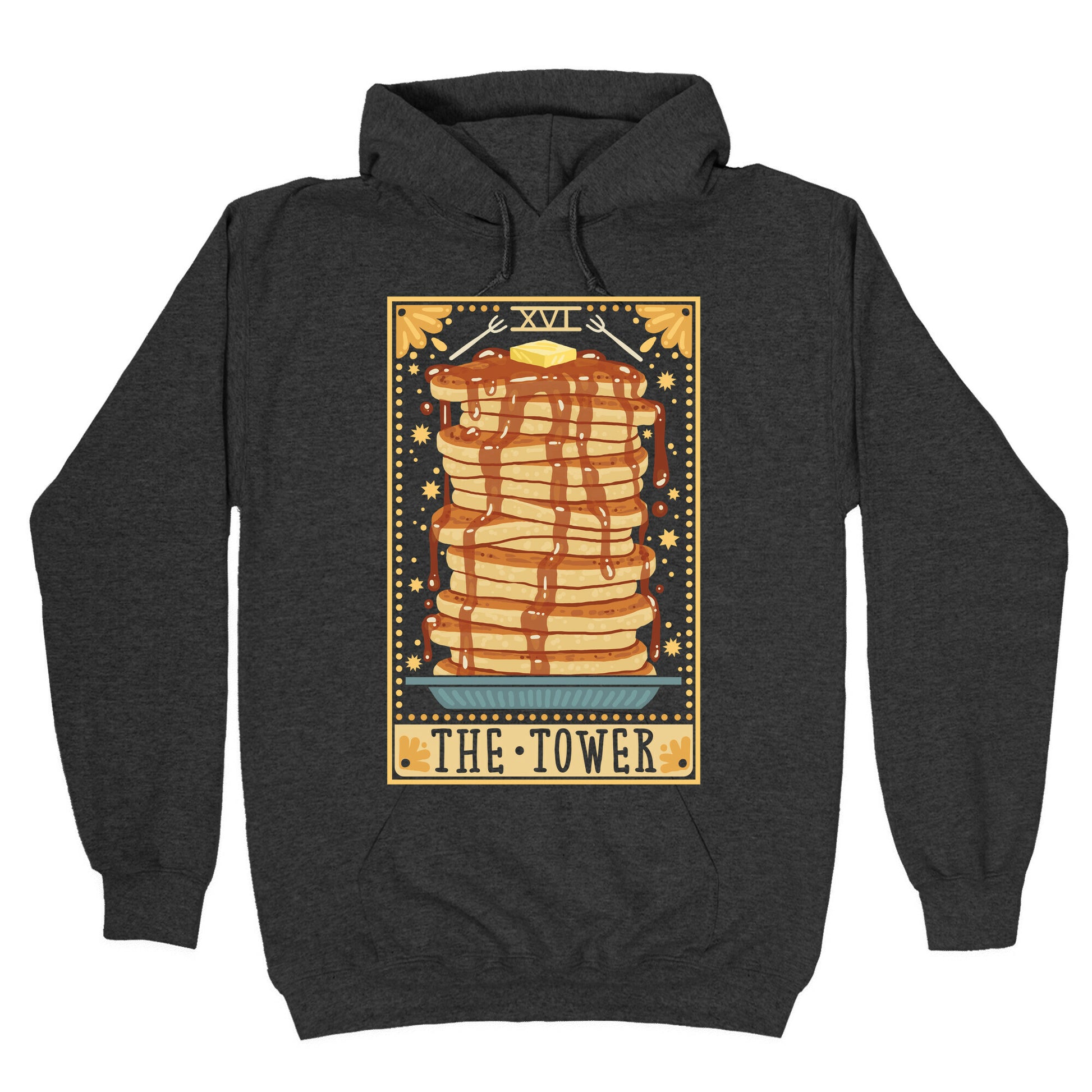 Tarot Card: The Tower (Of Pancakes) Hoodie