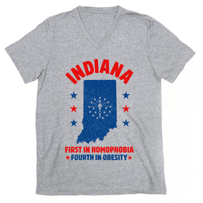 Indiana First in Homophobia Fourth in Obesity V-Neck