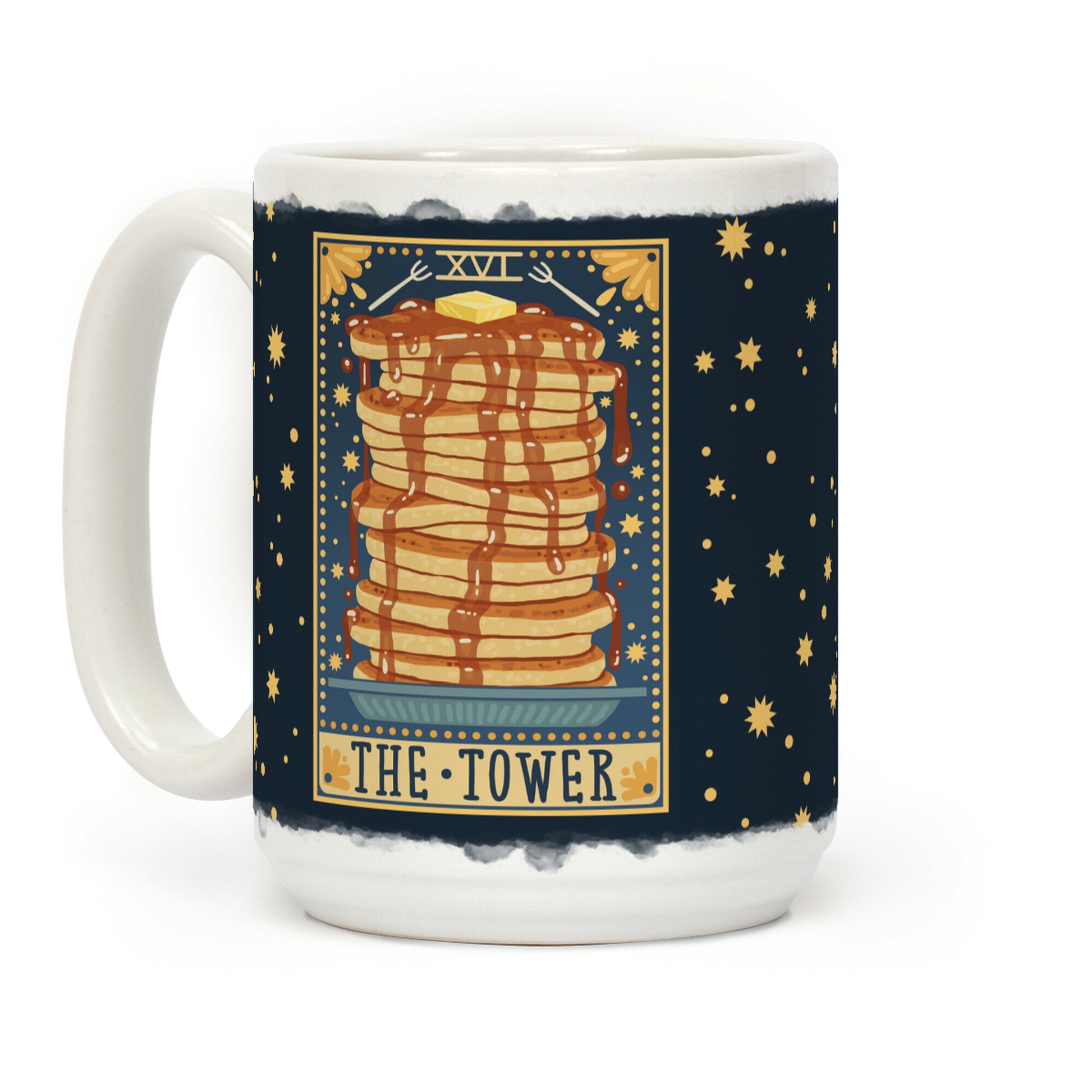 Tarot Card: The Tower (Of Pancakes) Coffee Mug