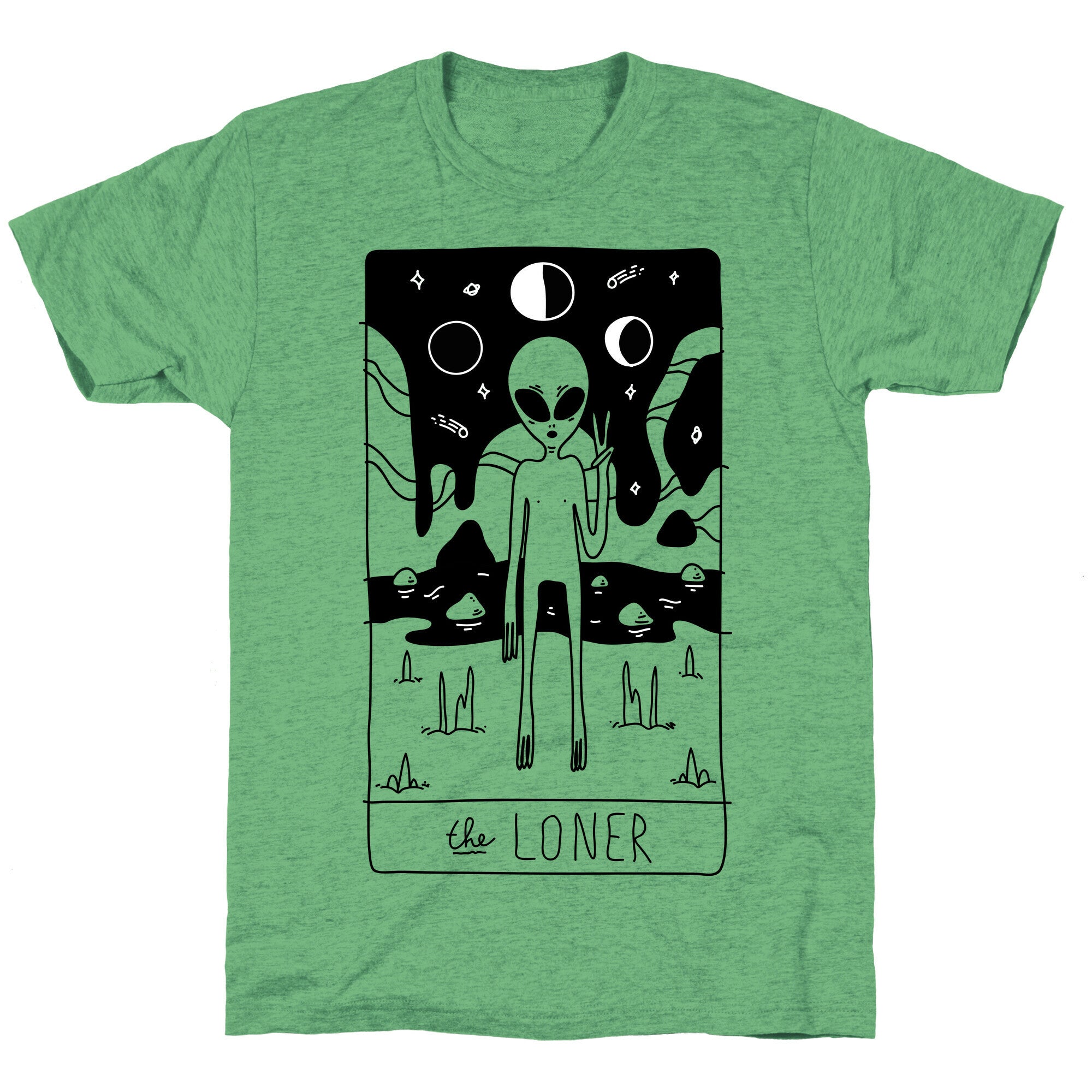 The Loner Tarot Card Unisex Triblend Tee