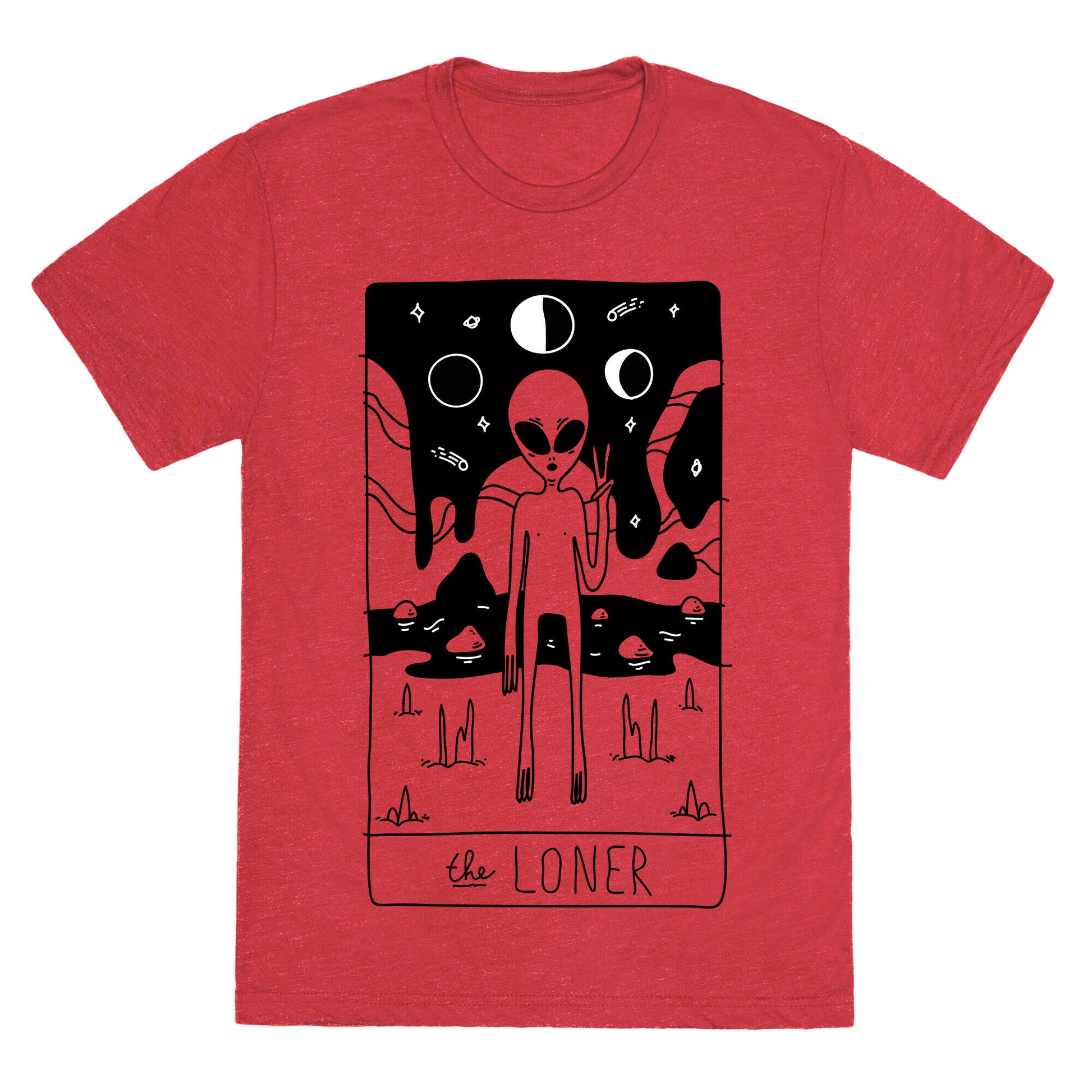 The Loner Tarot Card Unisex Triblend Tee