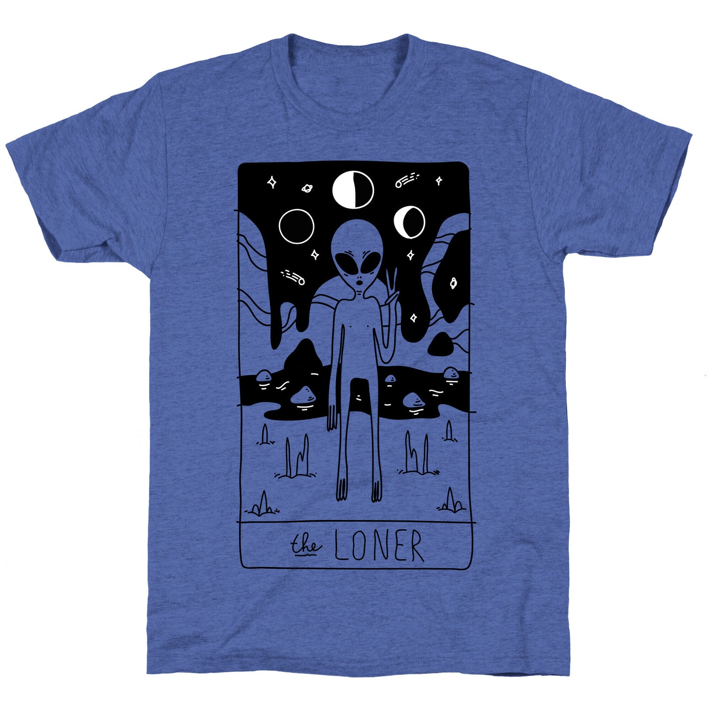 The Loner Tarot Card Unisex Triblend Tee
