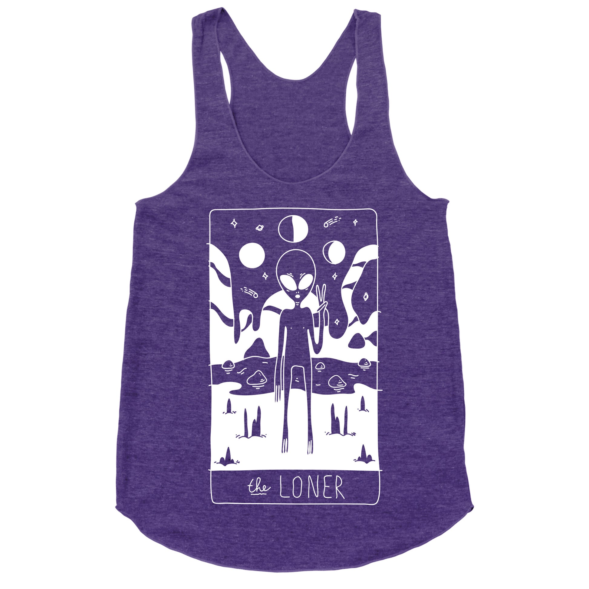 The Loner Tarot Card Racerback Tank