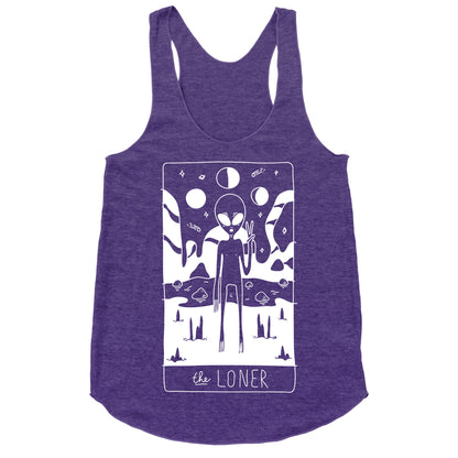The Loner Tarot Card Racerback Tank