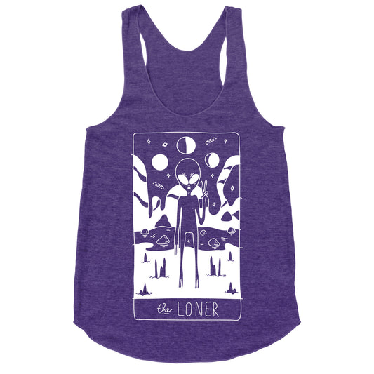 The Loner Tarot Card Racerback Tank