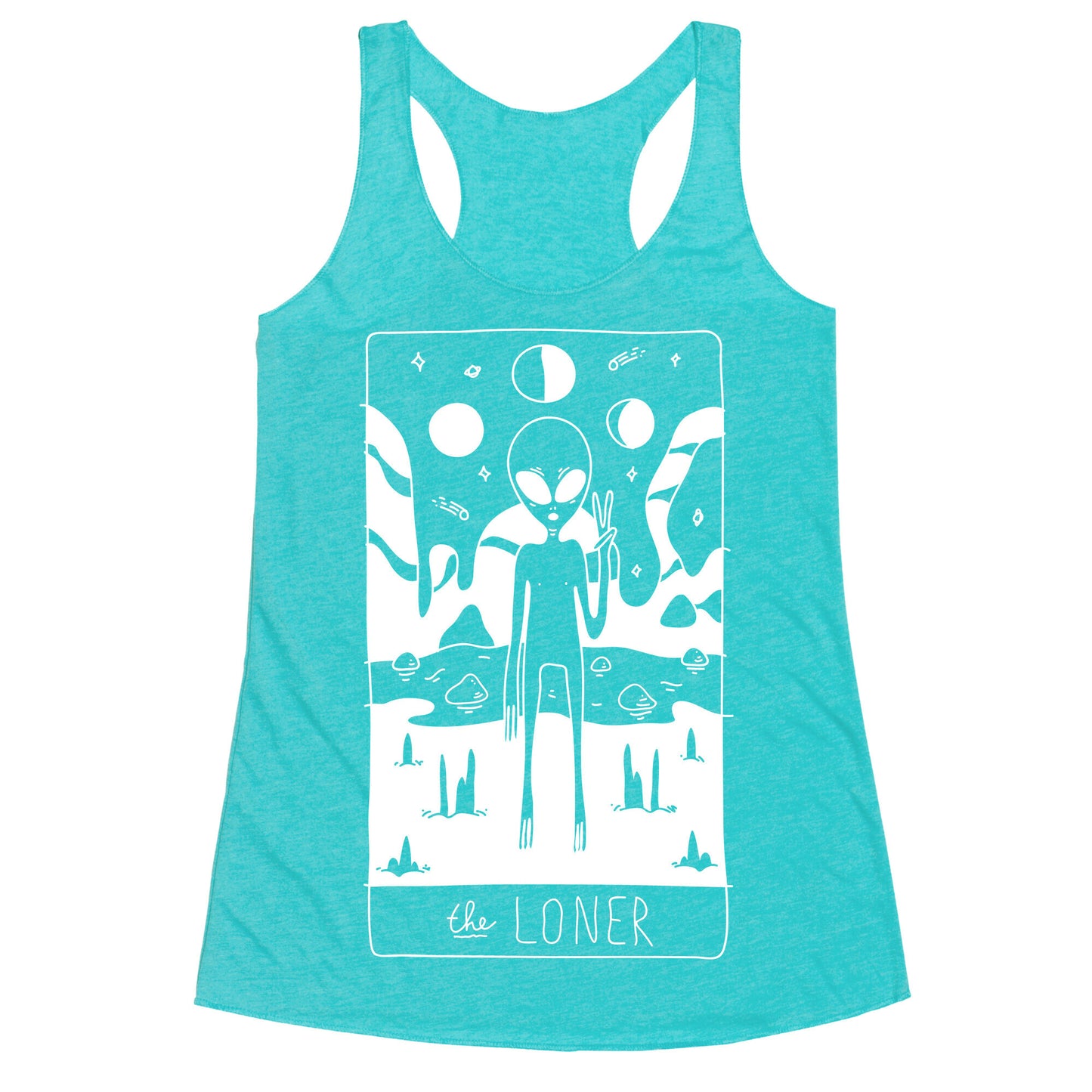 The Loner Tarot Card Racerback Tank