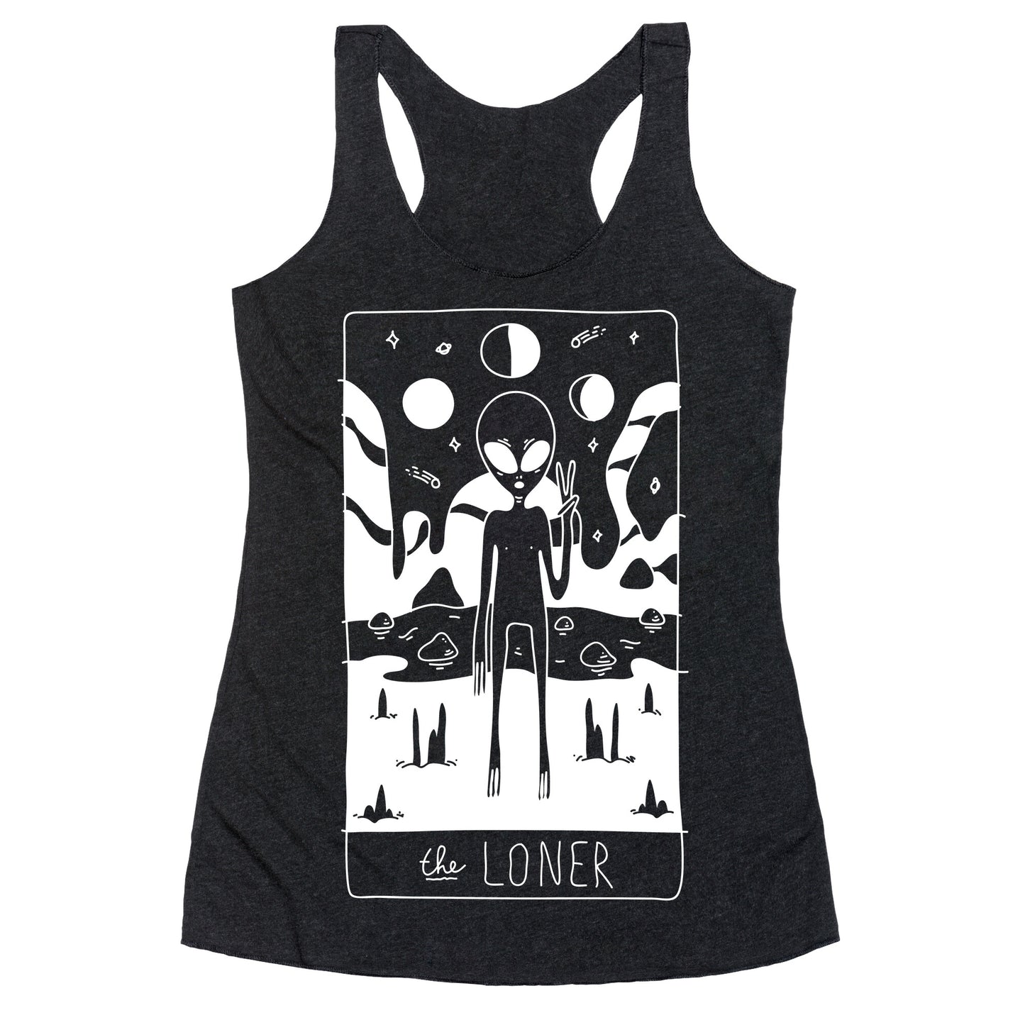 The Loner Tarot Card Racerback Tank