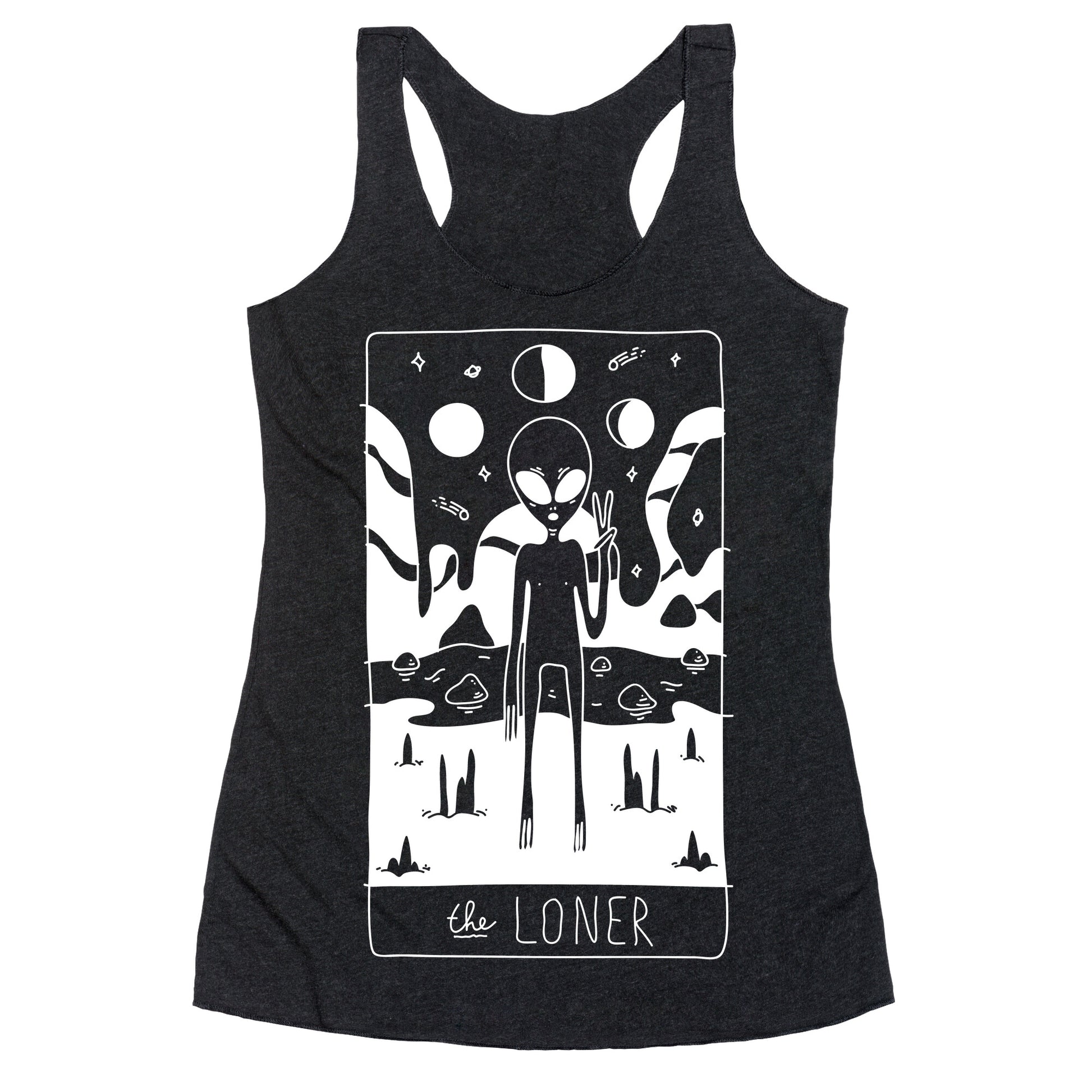 The Loner Tarot Card Racerback Tank