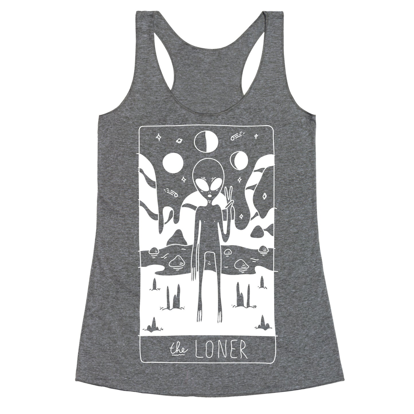 The Loner Tarot Card Racerback Tank