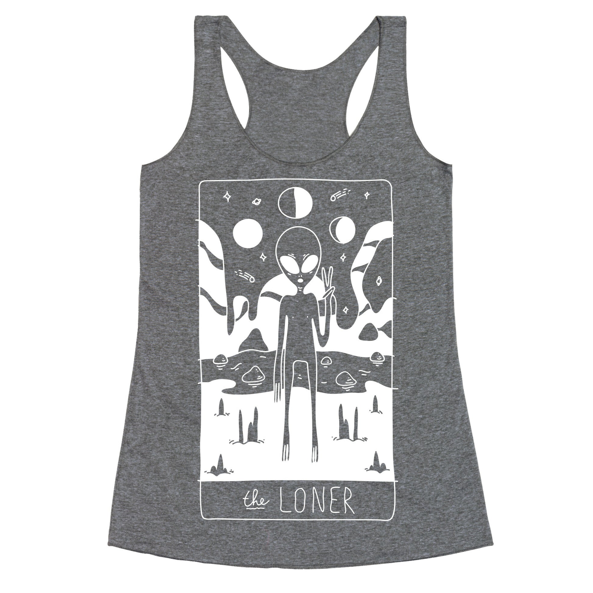 The Loner Tarot Card Racerback Tank