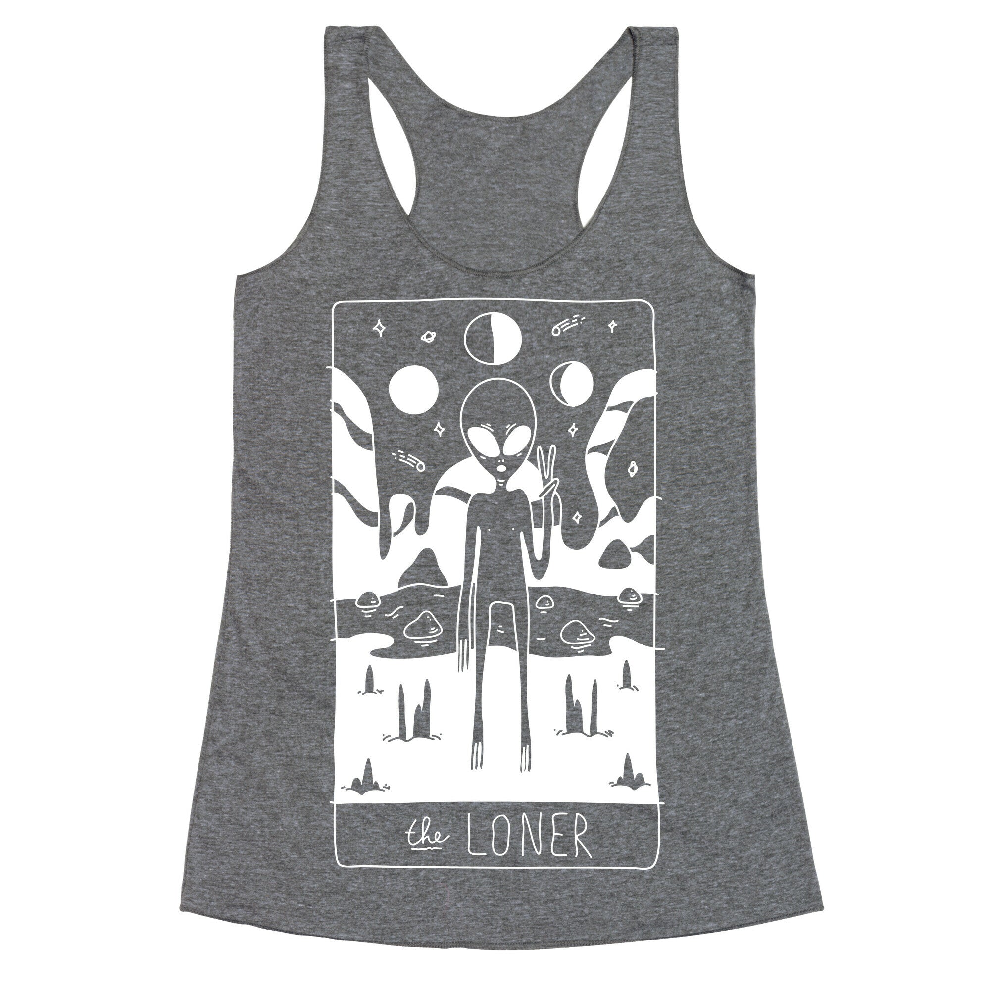 The Loner Tarot Card Racerback Tank