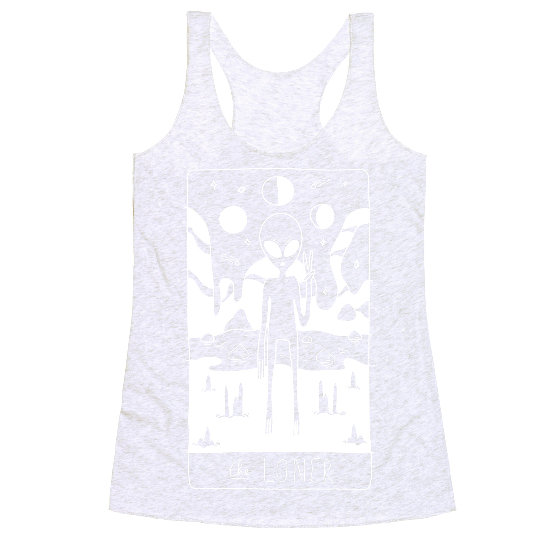 The Loner Tarot Card Racerback Tank