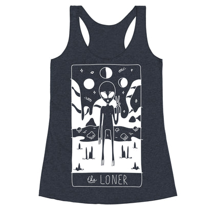 The Loner Tarot Card Racerback Tank