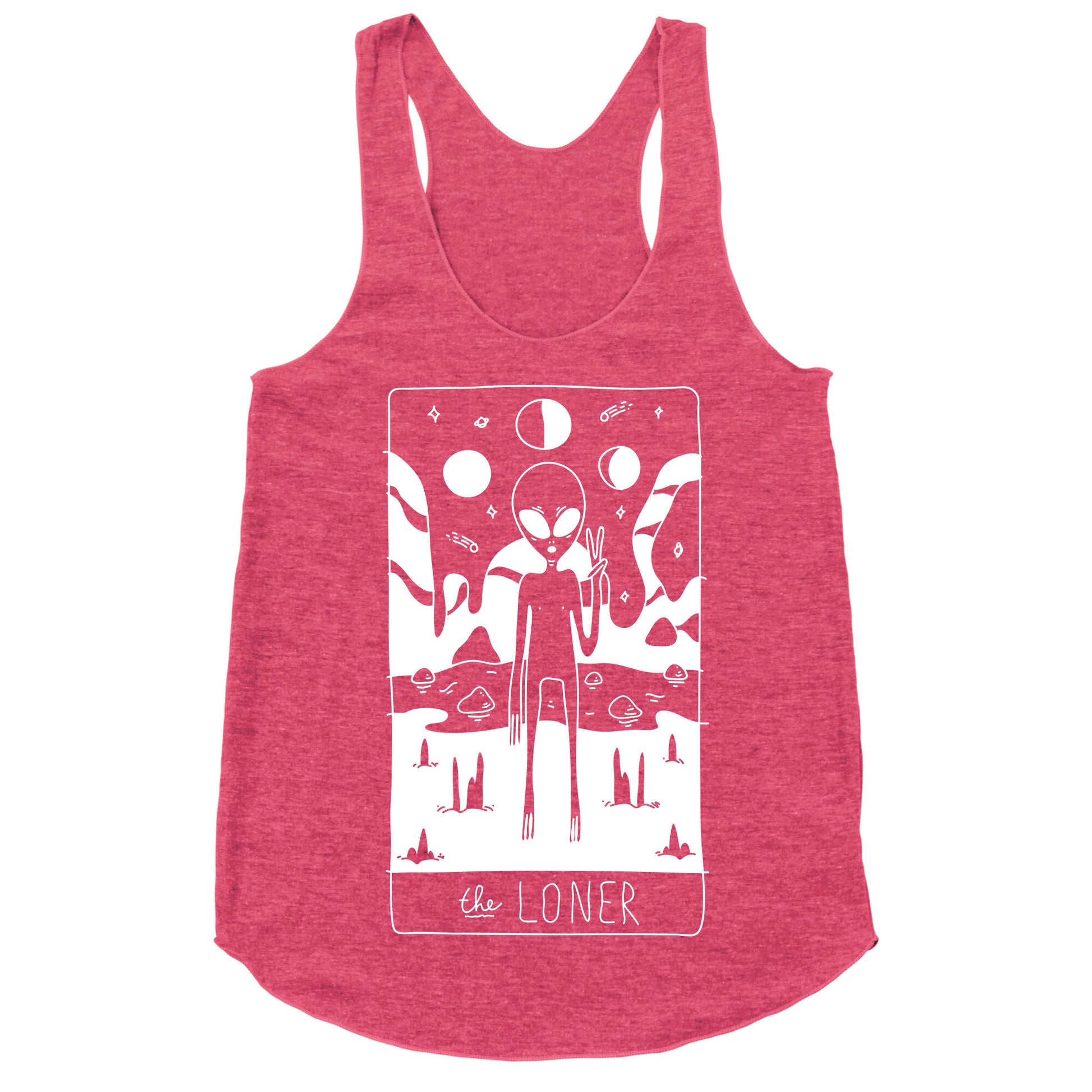 The Loner Tarot Card Racerback Tank