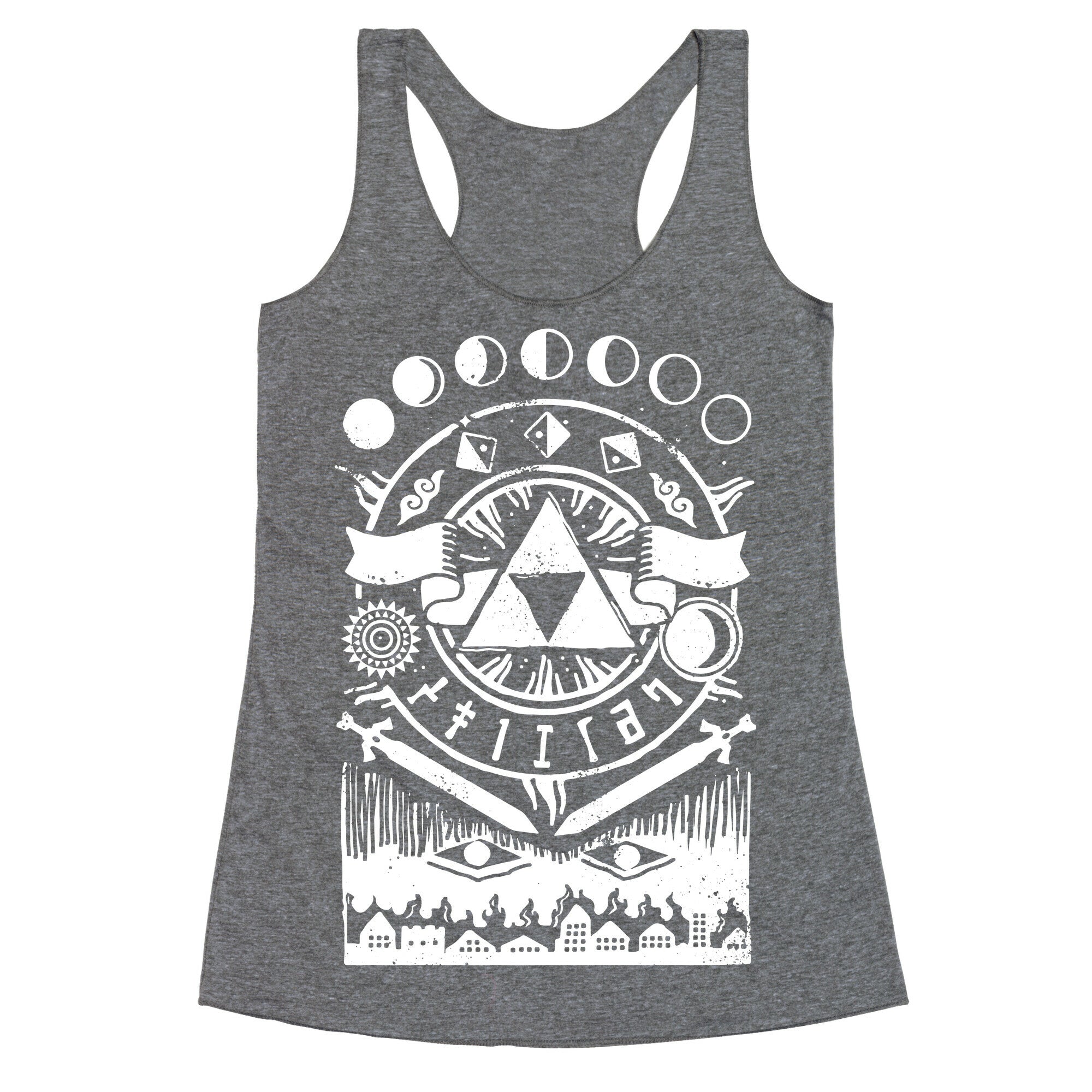Hyrule Occult Symbols Racerback Tank