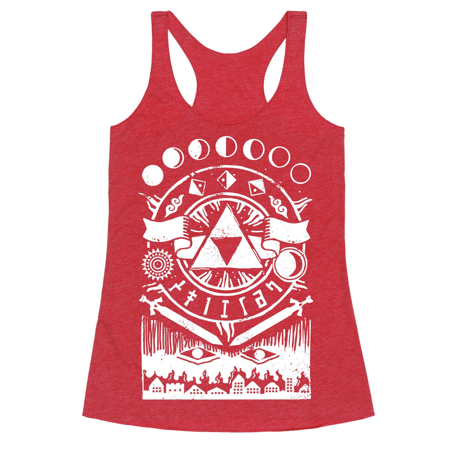 Hyrule Occult Symbols Racerback Tank