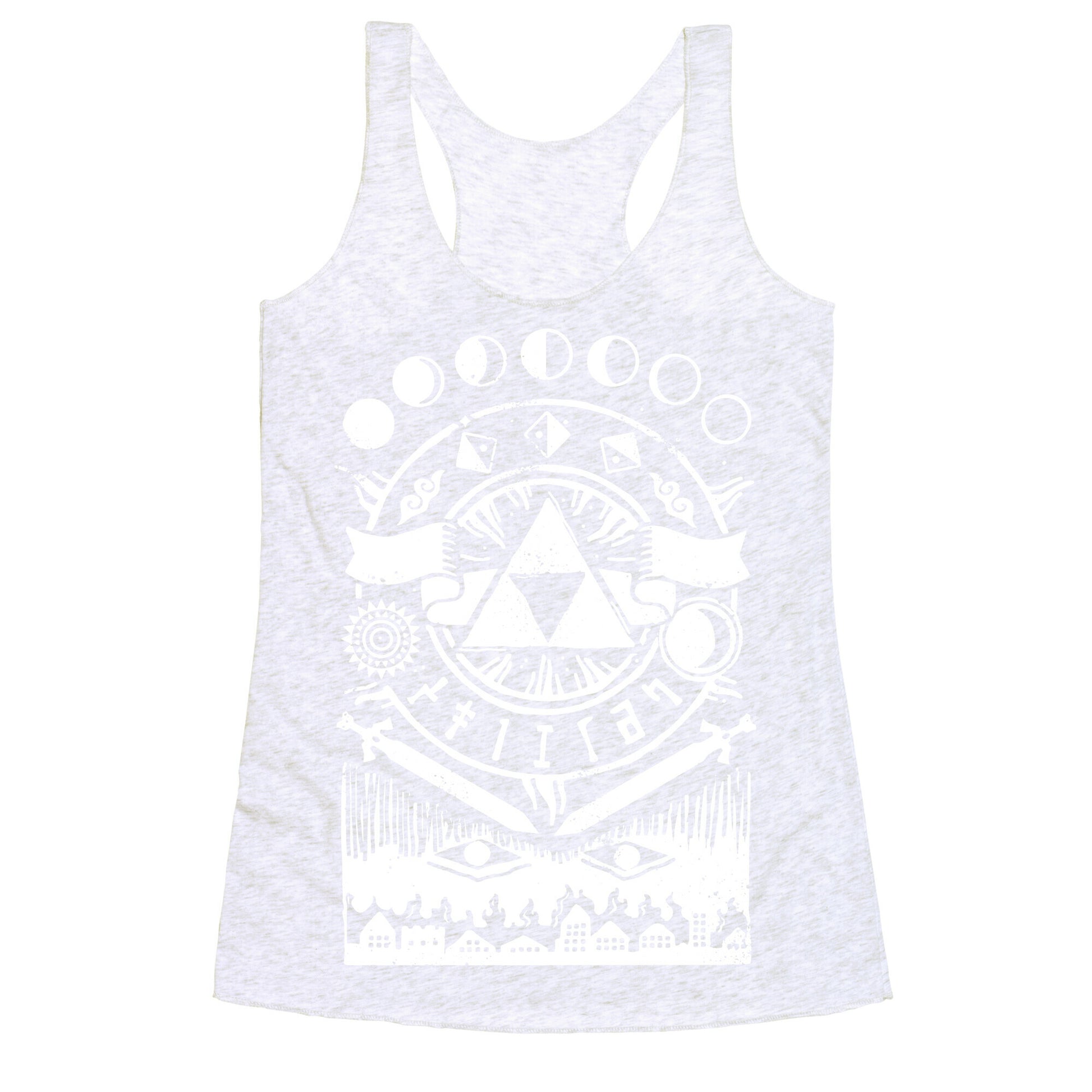 Hyrule Occult Symbols Racerback Tank