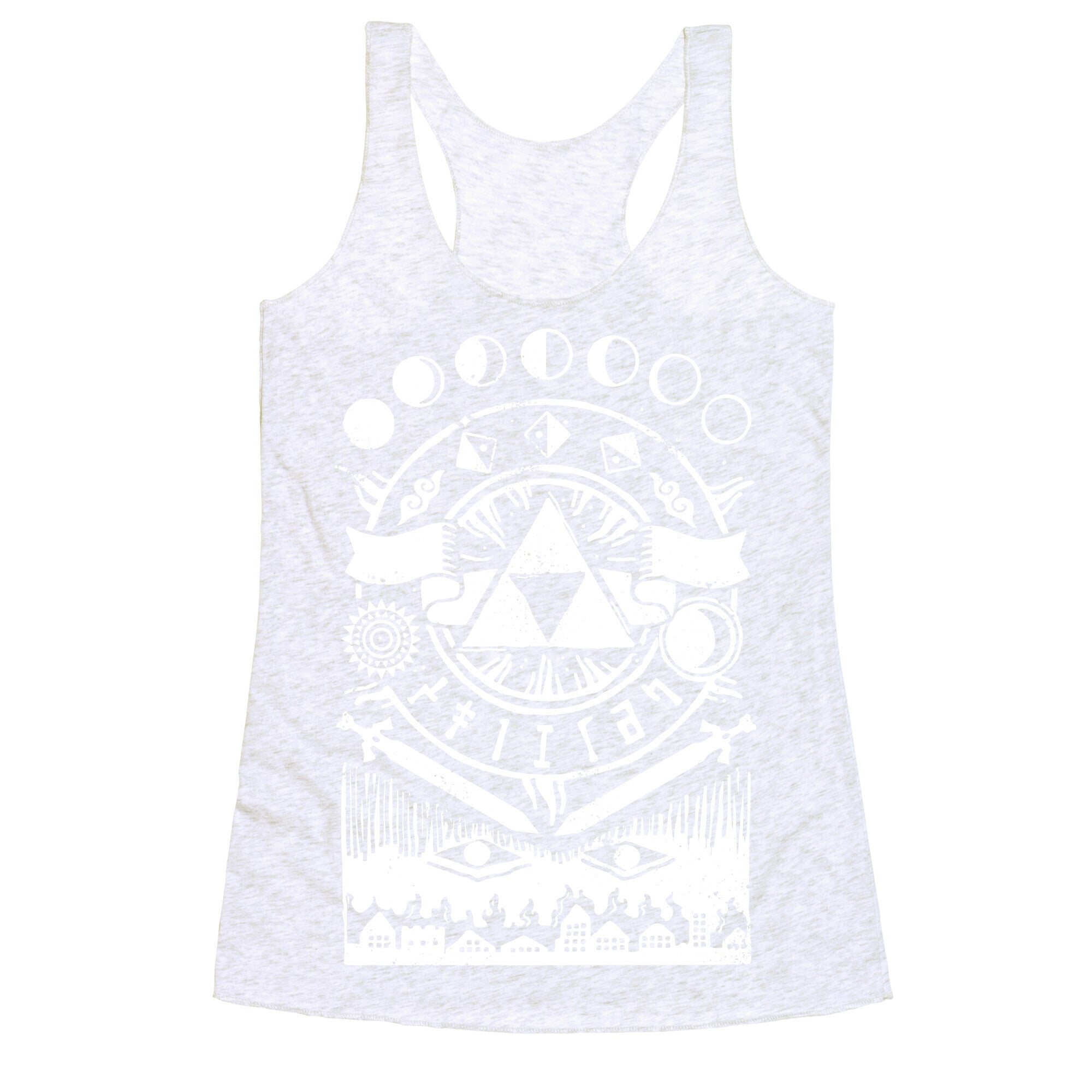 Hyrule Occult Symbols Racerback Tank