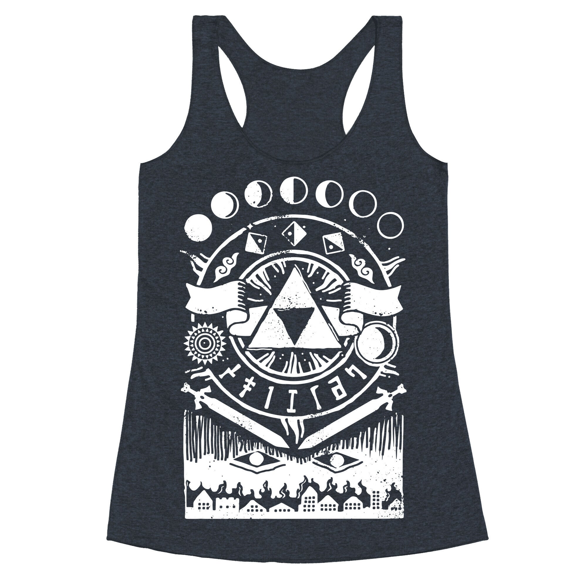 Hyrule Occult Symbols Racerback Tank