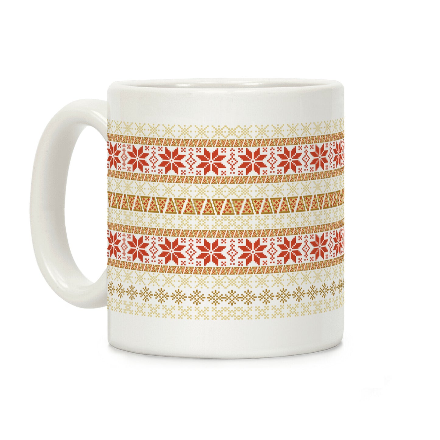 Merry Pizza Sweater Pattern Coffee Mug
