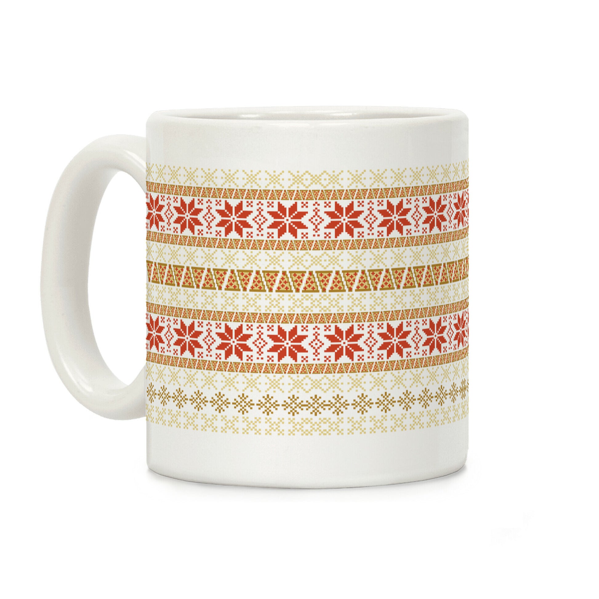 Merry Pizza Sweater Pattern Coffee Mug