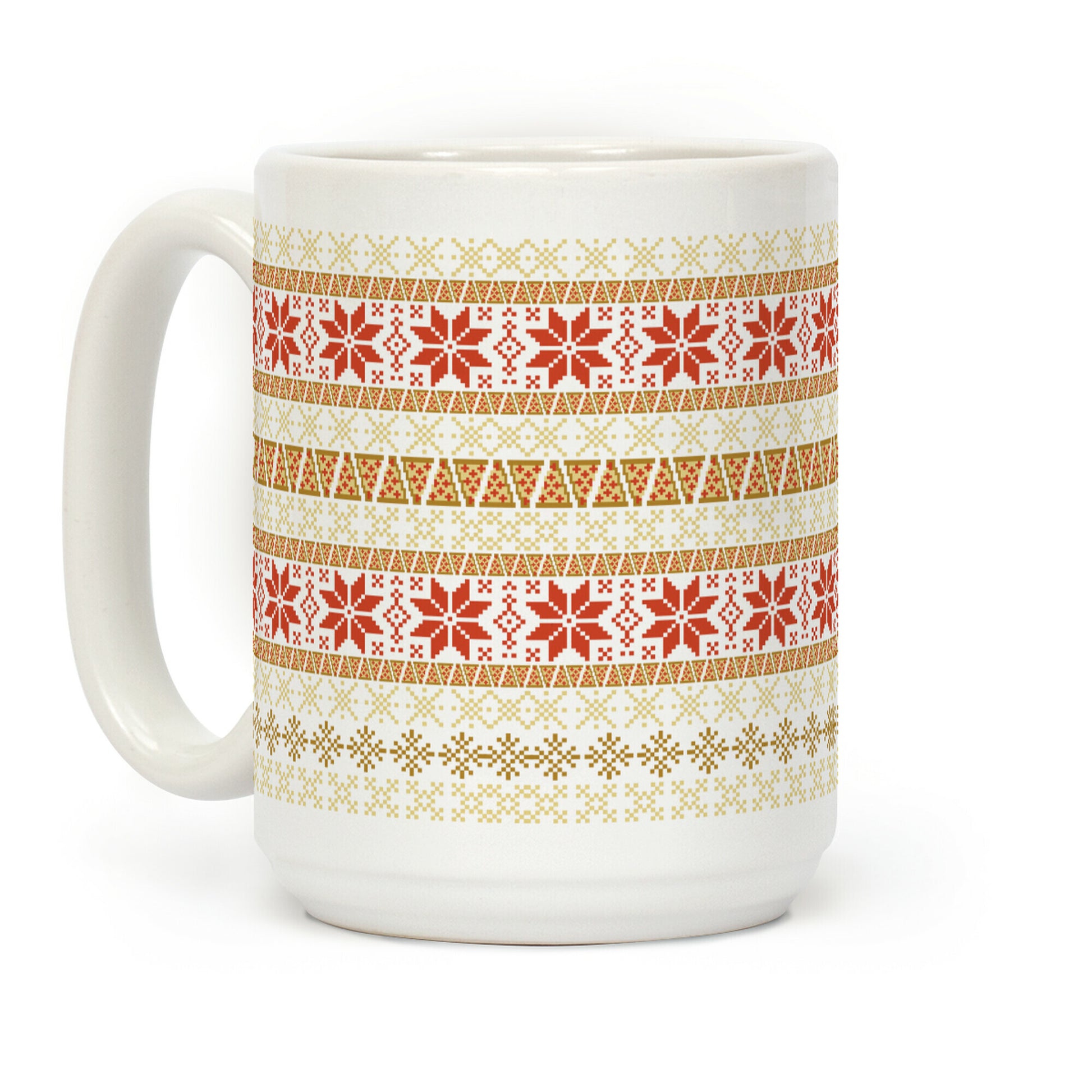 Merry Pizza Sweater Pattern Coffee Mug