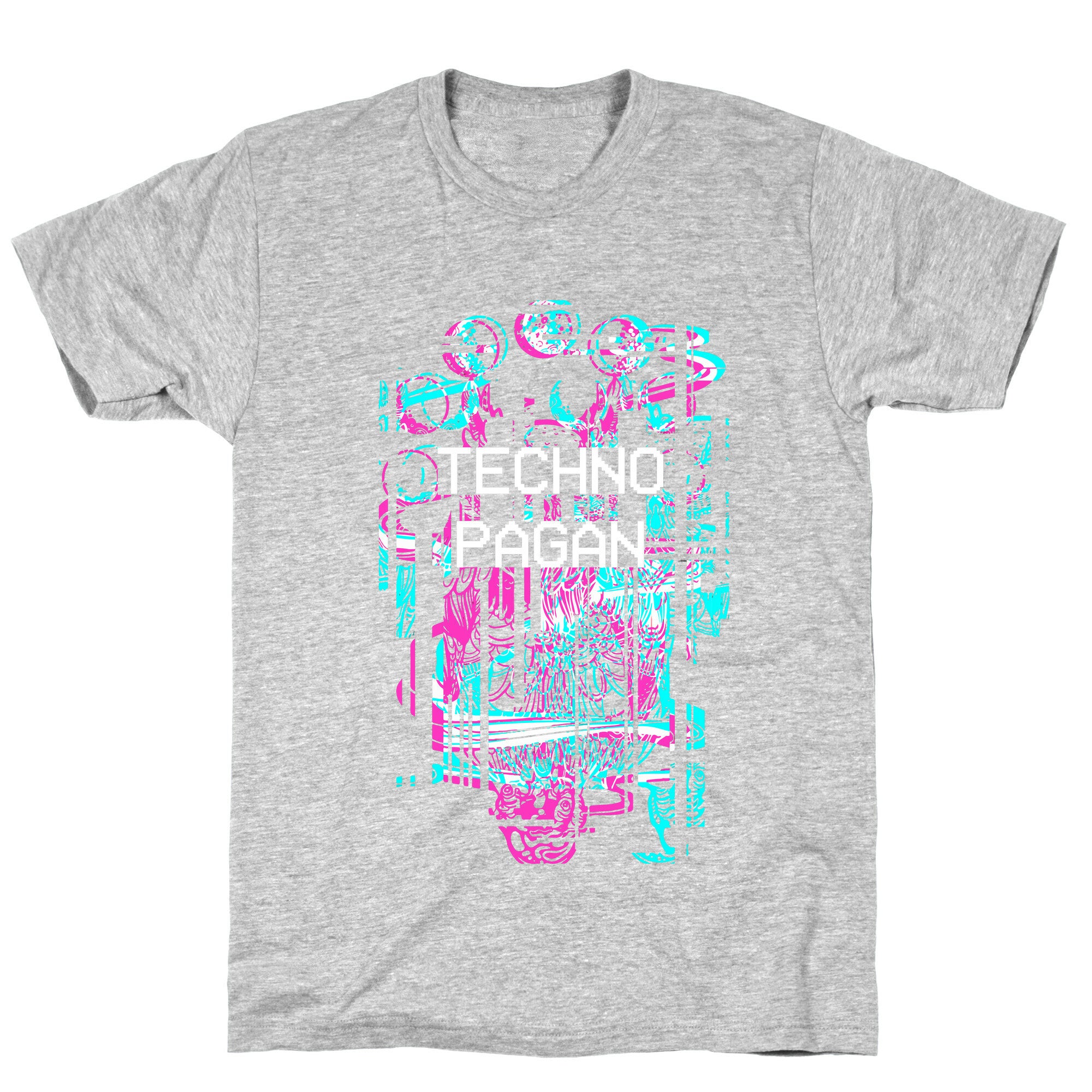 Techno Pagan Glitch Art T-Shirt