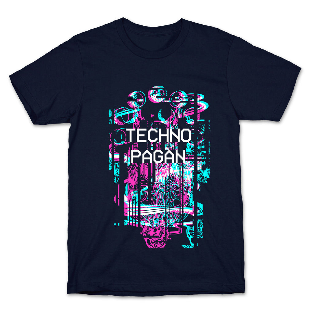 Techno Pagan Glitch Art T-Shirt