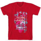 Techno Pagan Glitch Art T-Shirt