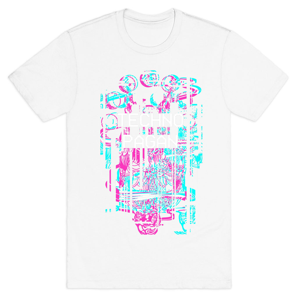 Techno Pagan Glitch Art T-Shirt