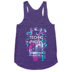 Techno Pagan Glitch Art Racerback Tank