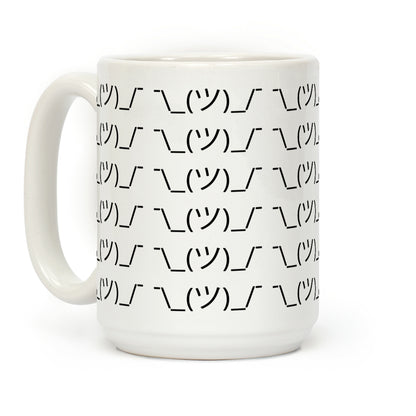 Emoticon Shrugs Coffee Mug