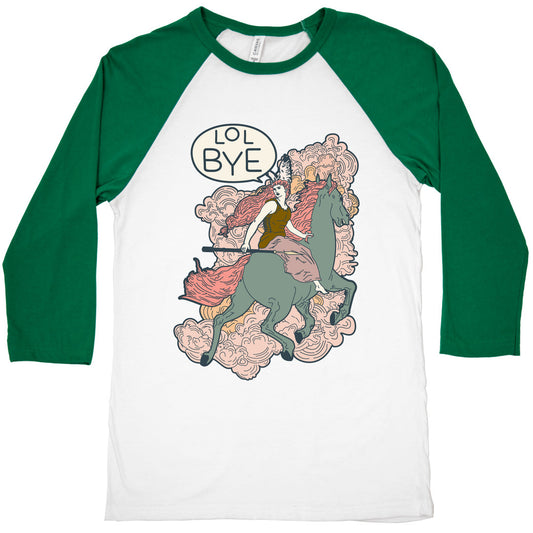 Lol Bye Valkyrie Baseball Tee