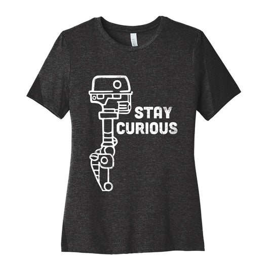 Stay Curious (Mars Rover) Women's Cotton Tee