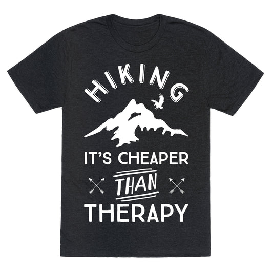Hiking It's Cheaper Than Therapy Unisex Triblend Tee