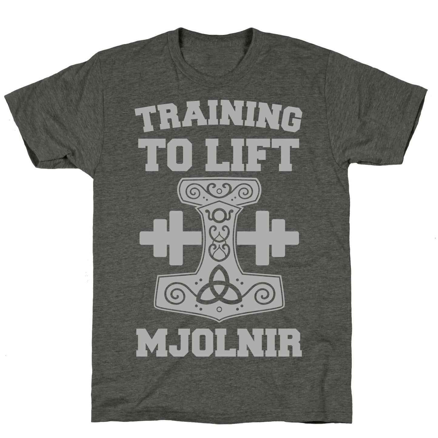 Training to Lift Mjolnir Unisex Triblend Tee