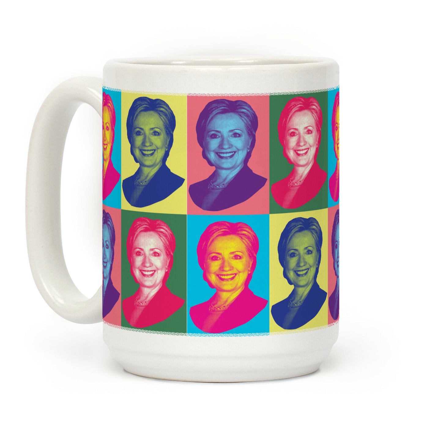 Pop Art Hillary Clinton Pattern Coffee Mug