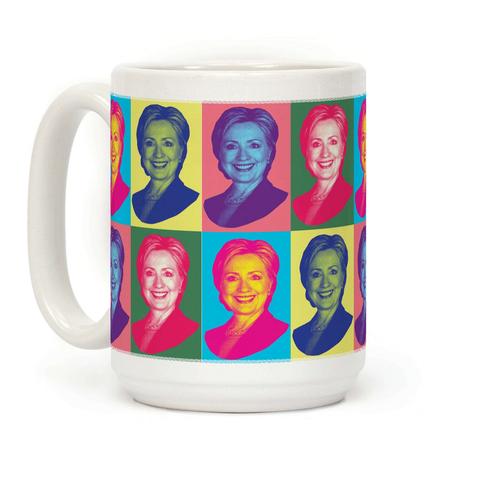 Pop Art Hillary Clinton Pattern Coffee Mug