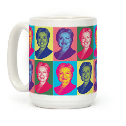 Pop Art Hillary Clinton Pattern Coffee Mug