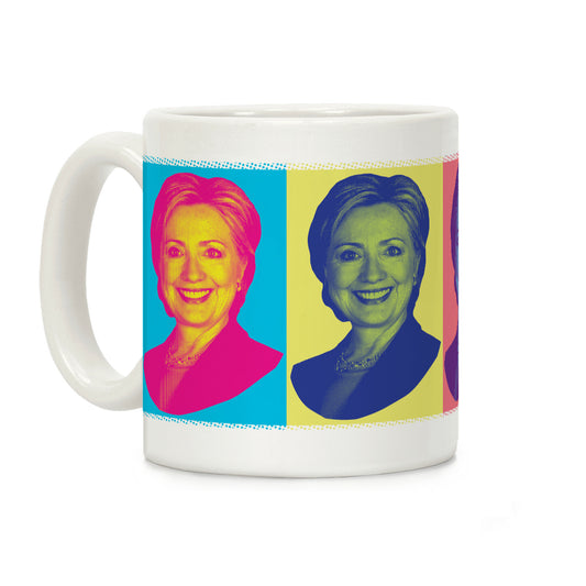 Pop Art Hillary Clinton Coffee Mug