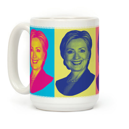 Pop Art Hillary Clinton Coffee Mug