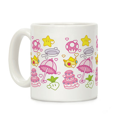 Peach Inventory Items Pattern Coffee Mug